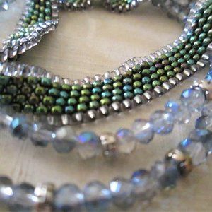 Crystal and Seed Beaded Bracelets